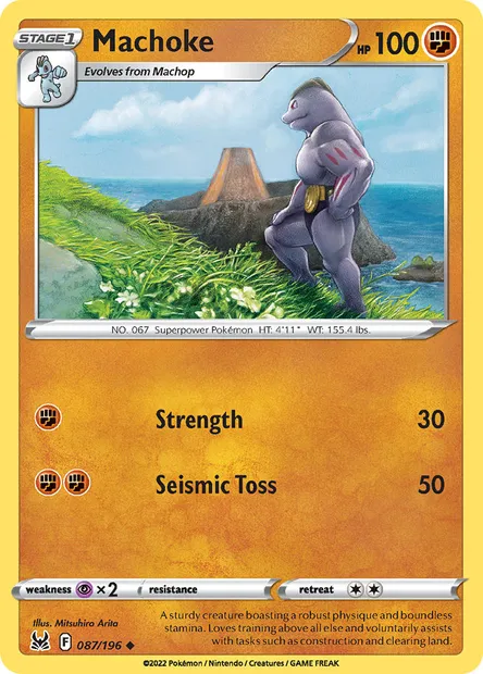 Machoke, Pokémon card LOR 087 — Lost Origin set