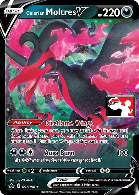 Galarian Moltres V, Pokémon card PPS 097-2 — Play! Pokémon Prize Pack Series set