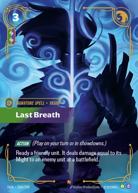 Last Breath, Riftbound card OGN 260 — Origins set