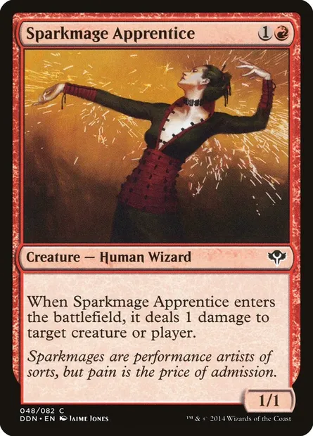 Apprenti étincemage, carte Magic DDN 48 — extension Duel Decks: Speed vs. Cunning
