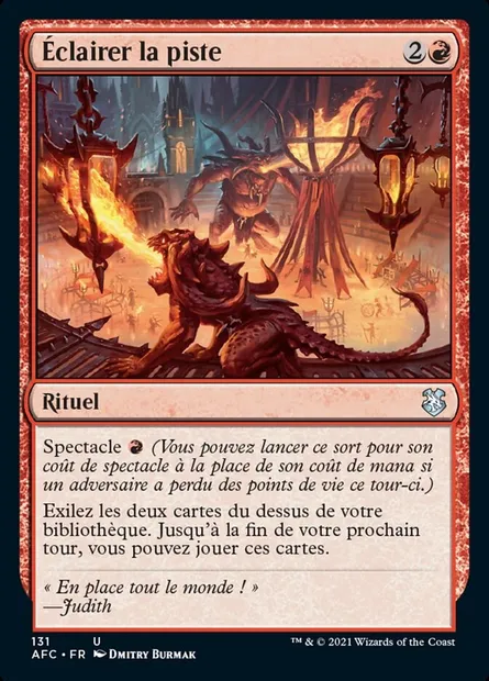 Éclairer la piste, carte Magic AFC 131 — extension Forgotten Realms Commander