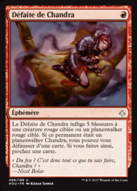 Défaite de Chandra, carte Magic HOU 86 — extension L’âge de la destruction