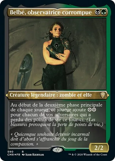 Belbé, observatrice corrompue, carte Magic CMR 590 — extension Commander Legends