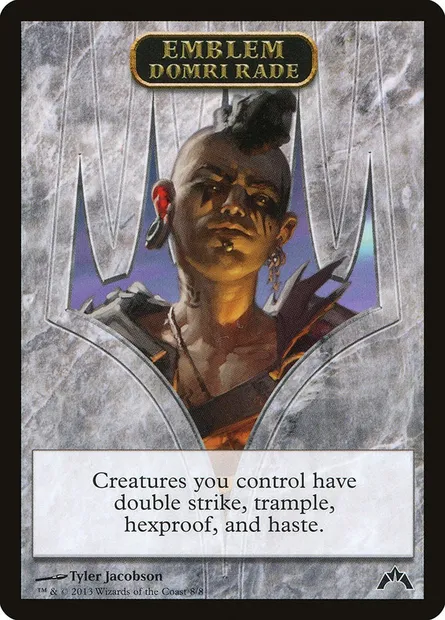 Domri Rade Emblem, carte Magic TGTC 8 — extension Gatecrash Tokens