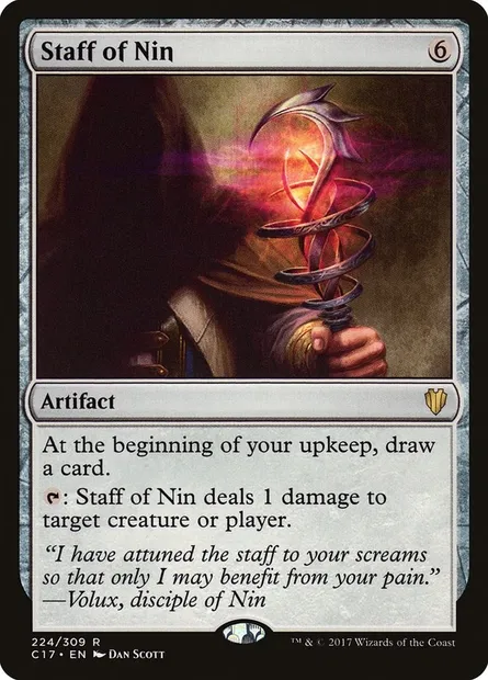 Staff of Nin, Magic card C17 224 — Commander 2017 set