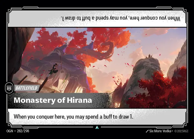 Monastery of Hirana, Riftbound card OGN 282 — Origins set