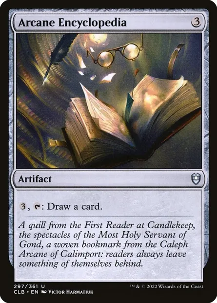 Arcane Encyclopedia, Magic card CLB 297 — Commander Legends: Battle for Baldur's Gate set