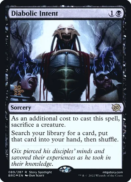 Diabolic Intent, Magic card PBRO 89s — The Brothers' War Promos set