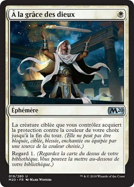 À la grâce des dieux, carte Magic M20 19 — extension Core Set 2020
