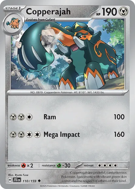 Copperajah, Pokémon card JTG 110 — Journey Together set