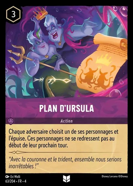 Plan d'Ursula, carte Disney Lorcana CH4-063 — extension Le Retour d'Ursula