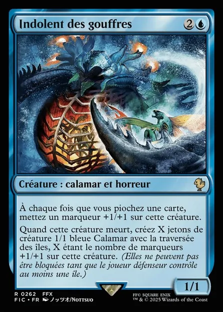 Indolent des gouffres, carte Magic FIC 262 — extension Final Fantasy Commander