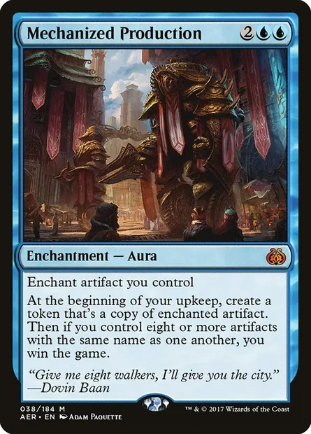 Mechanized Production, Magic card AER 38 — Aether Revolt set