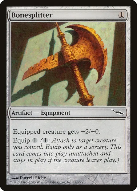 Bonesplitter, Magic card MRD 146 — Mirrodin set