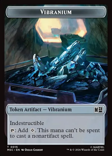 Vibranium, carte Magic TMSC 15 — extension Marvel Super Heroes Commander Tokens