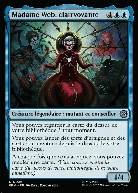 Madame Web, clairvoyante, carte Magic SPM 36 — extension Marvel's Spider-Man