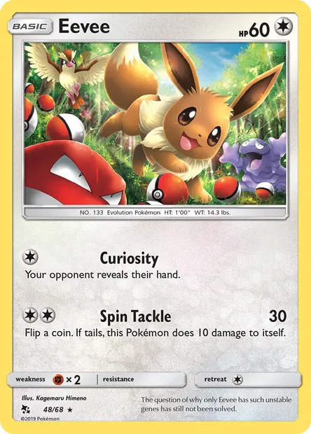 Eevee, Pokémon card HIF 48 — Hidden Fates set