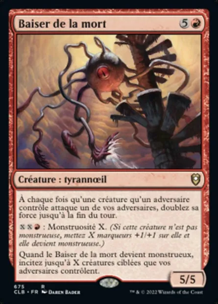 Baiser de la mort, carte Magic CLB 675 — extension Commander Légendes : la bataille de la Porte de Baldur