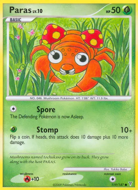 Paras, Pokémon card SV 119 — Supreme Victors set