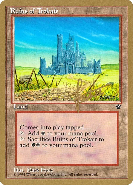 Ruines de Trokair, carte Magic PTC bl100 — extension Pro Tour Collector Set