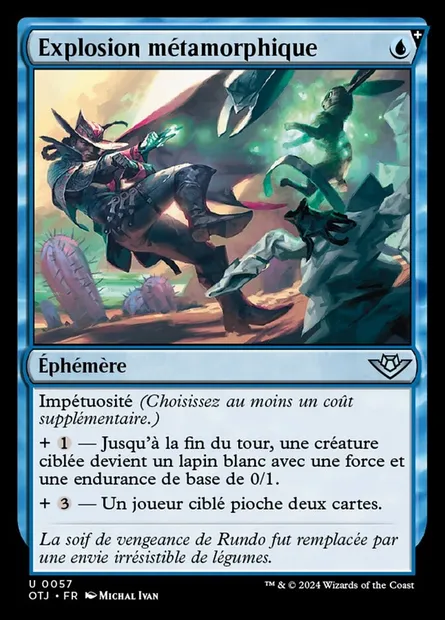 Explosion métamorphique, carte Magic OTJ 57 — extension Outlaws of Thunder Junction
