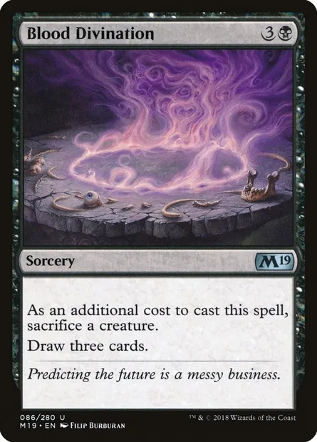 Blood Divination, Magic card M19 86 — Core Set 2019 set