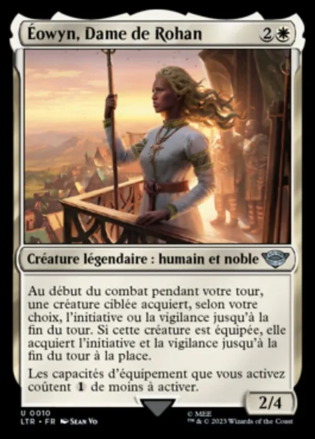 Éowyn, Dame de Rohan, carte Magic LTR 10 — extension Le Seigneur des Anneaux : chroniques de la Terre du Milieu