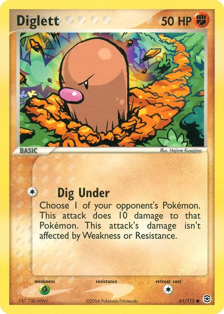 Diglett, Pokémon card RG 61 — FireRed & LeafGreen set