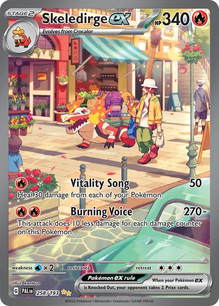 Skeledirge ex, Pokémon card PAL 258 — Paldea Evolved set
