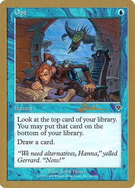 Option, carte Magic WC01 ar64 — extension World Championship Decks 2001