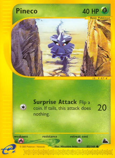 Pineco, Pokémon card SK 85 — Skyridge set
