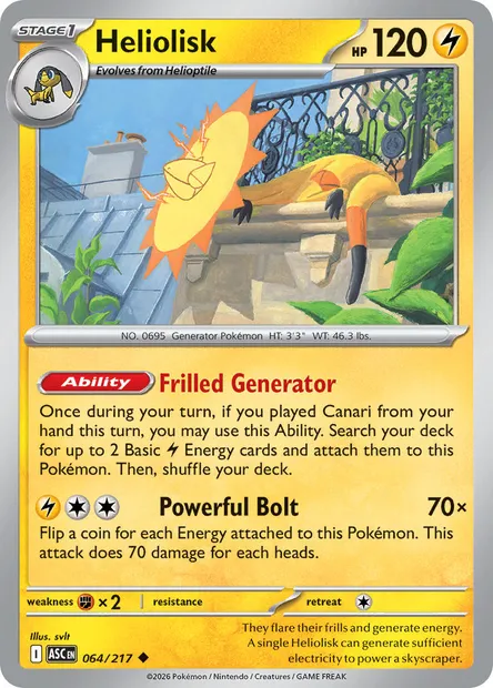 Heliolisk, Pokémon card ASC 064 — Ascended Heroes set
