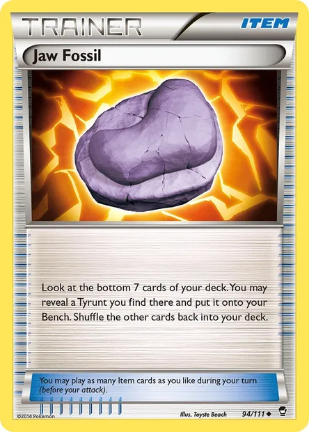 Jaw Fossil, Pokémon card FFI 94 — Furious Fists set