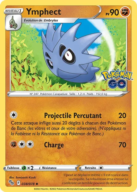 Ymphect, carte Pokémon PGO 038 — extension Pokémon GO