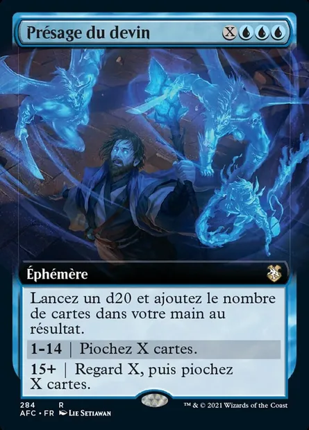 Présage du devin, carte Magic AFC 284 — extension Forgotten Realms Commander