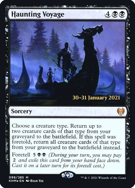 Voyage obsédant, carte Magic PKHM 98s — extension Kaldheim Promos