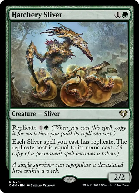 Hatchery Sliver, Magic card CMM 741 — Commander Masters set