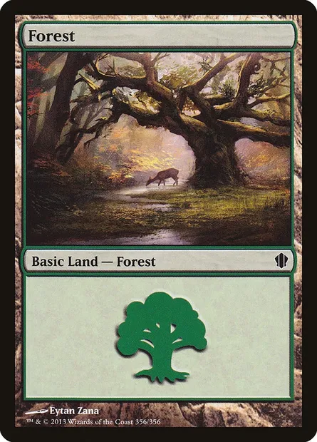 Forest, Magic card C13 356 — Commander 2013 set