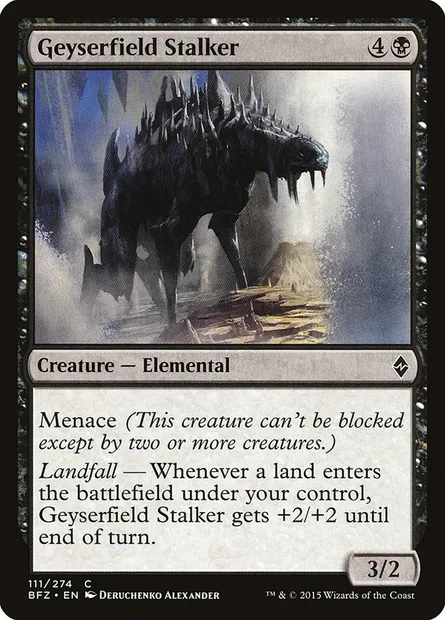 Geyserfield Stalker, Magic card BFZ 111 — Battle for Zendikar set