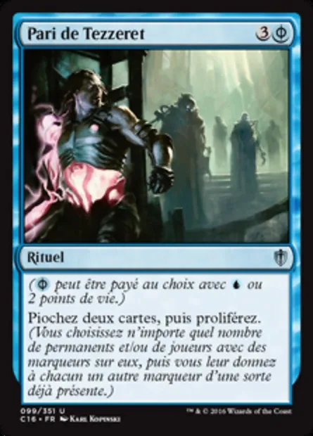 Pari de Tezzeret, carte Magic C16 99 — extension Commander 2016