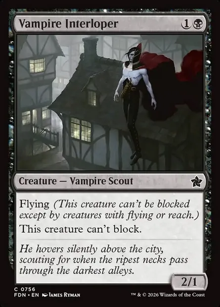 Intrus vampire, carte Magic FDN 756 — extension Foundations