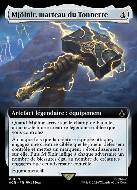 Mjölnir, marteau du Tonnerre, carte Magic ACR 170 — extension Assassin's Creed