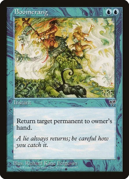 Boomerang, Magic card MIR 56 — Mirage set