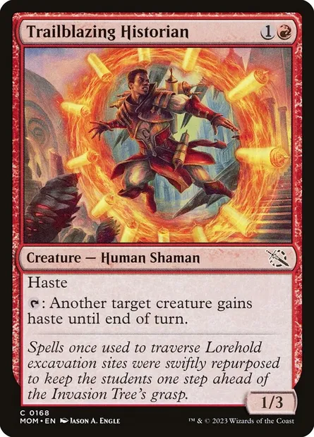 Trailblazing Historian, Magic card MOM 168 — March of the Machine set