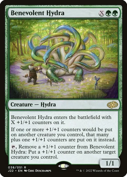 Benevolent Hydra, Magic card J22 38 — Jumpstart 2022 set