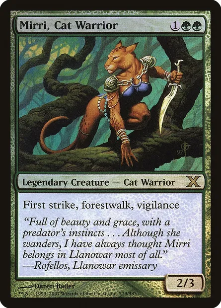Mirri, Cat Warrior, Magic card 10E 279★ — Tenth Edition set