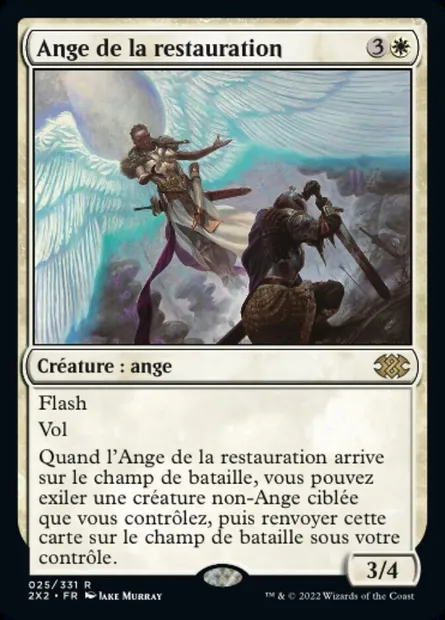 Ange de la restauration, carte Magic 2X2 25 — extension Double Masters 2022