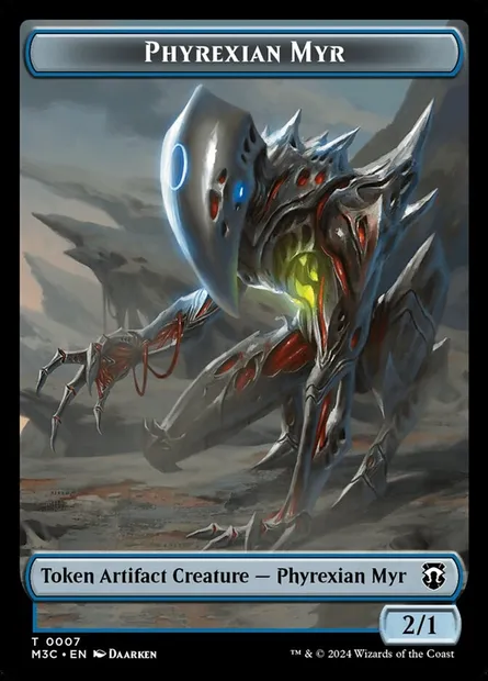 Phyrexian Myr, carte Magic TM3C 7 — extension Modern Horizons 3 Commander Tokens