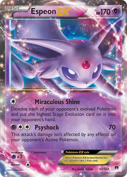Espeon EX, Pokémon card BKP 52 — BREAKpoint set