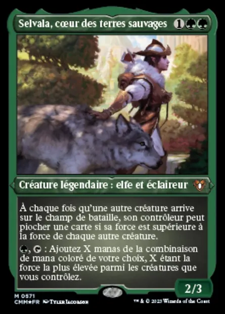 Selvala, cœur des terres sauvages, carte Magic CMM 571 — extension Commander Masters